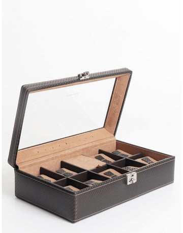 Friedrich23 Carbon Watch Case 9 slots with LED Dark Brown